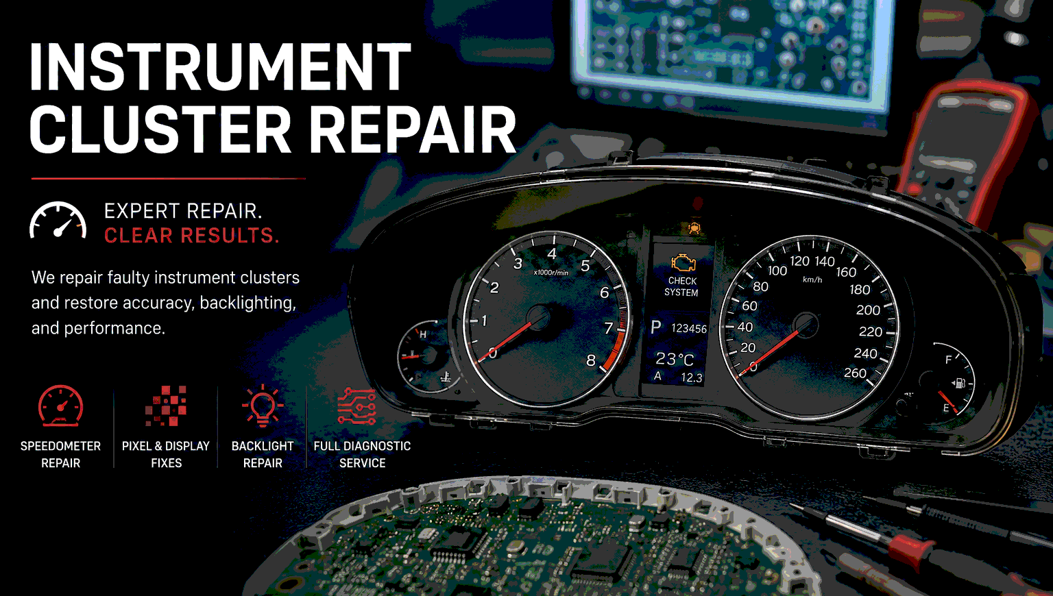Expert instrument cluster repair in Vancouver & Langley, BC